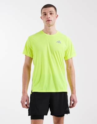 adidas performance Adi365breeze running tee in solar yellow