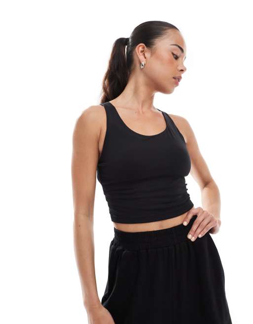 adidas performance Adidas all me medium support bra tank top in black