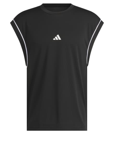 adidas performance Adidas basketball all-world sleeveless tank top in black / black