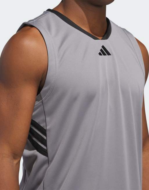 adidas performance - Adidas Basketball Legends - Débardeur - Gris trois et noir, 3 de 4