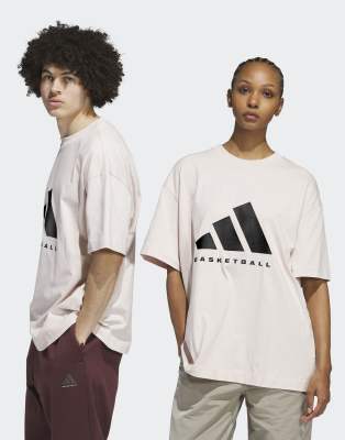 adidas Performance - Adidas Basketball - Unisex-T-Shirt in Putty Mauve-Lila