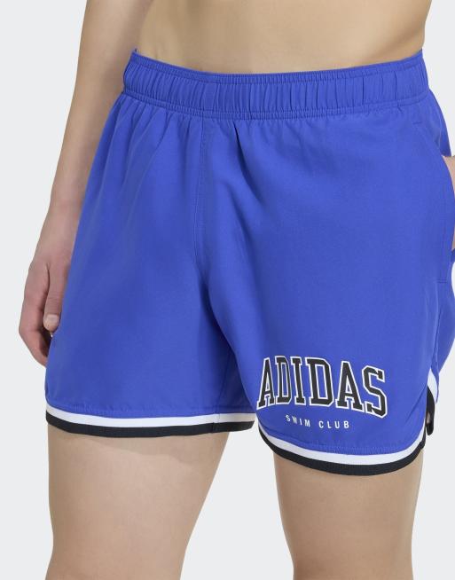 adidas Performance – Adidas – Blå och vita badshorts med logga, 3 av 4