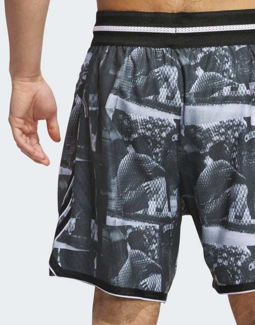 adidas Performance – Adidas – Crazy Lite Aop – Vita och svarta shorts, 4 av 4
