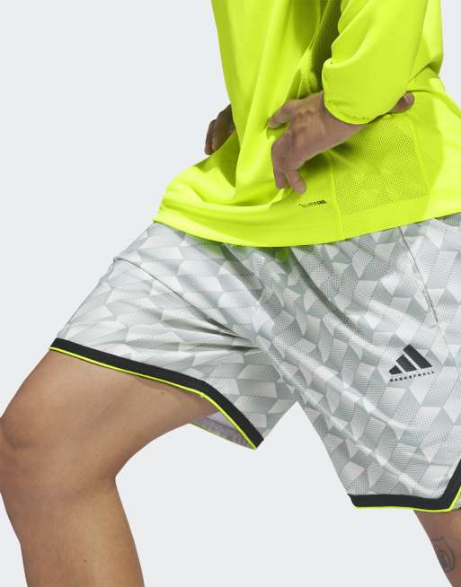 adidas Performance – Adidas Crazy Lite – Gemusterte Shorts in Wonder Sage, 3 von 4