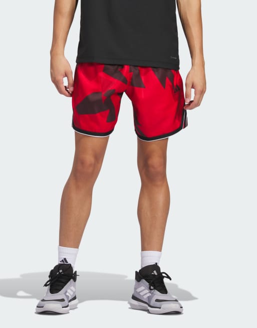 adidas performance Adidas Crazy Lite - Shorts in puur robijnrood / zwart