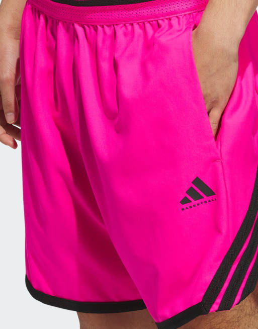 adidas performance Adidas crazy lite shorts in shock pink / black