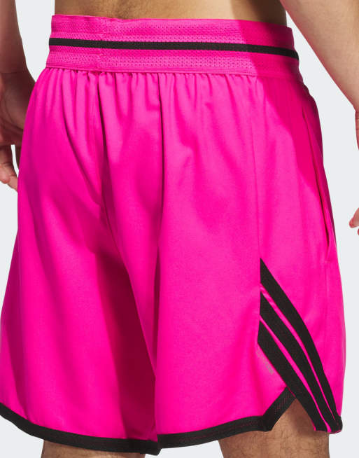 adidas performance Adidas crazy lite shorts in shock pink / black
