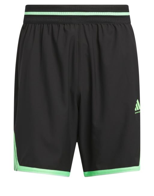 adidas Performance - adidas Crazy Lite - Sorte/limegrønne shorts, 5 af 5