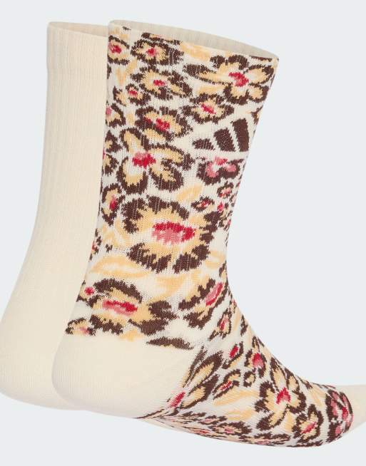 adidas performance Adidas farm 2pp socks in multicolor / ecru tint, 2 of 4