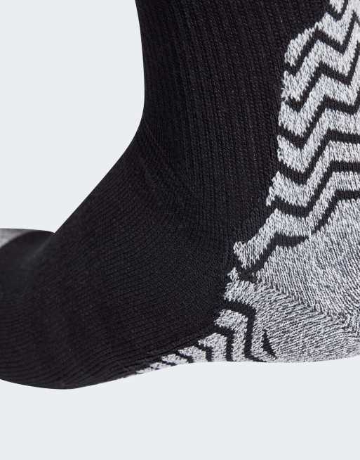 adidas performance Adidas football grip knitted crew light performance socks in black / white, 2 of 3