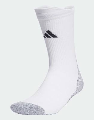 adidas Performance - adidas - Gepolsterte Performance-Crew-Fußballsocken aus Strick in Weiß/Schwarz mit Grip-Print und L...