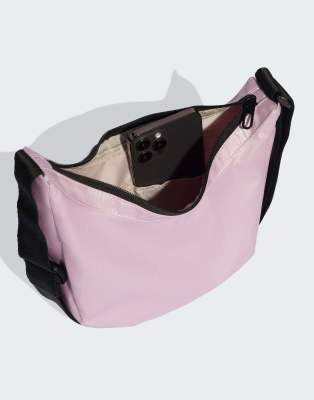 adidas performance Adidas glow shoulder bag in ice lavender / white | ASOS