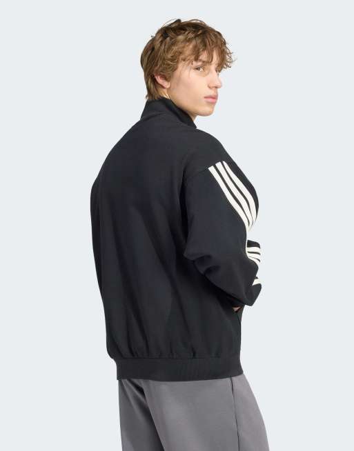 adidas performance Adidas kit 3-stripes track top in black / off white, 2 of 4