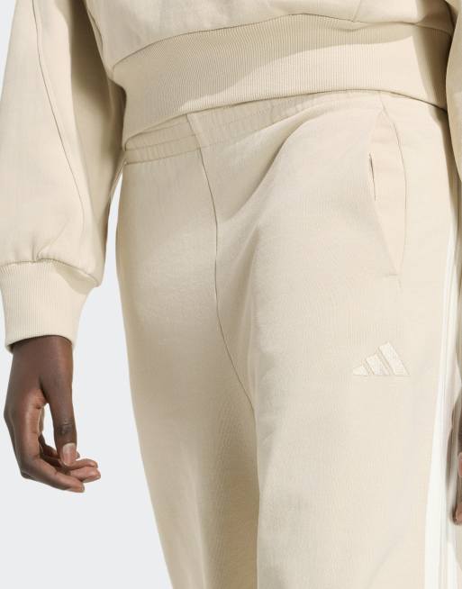adidas Performance – adidas Kit – Beige och naturvit huvtröja med 3 ränder, 4 av 4