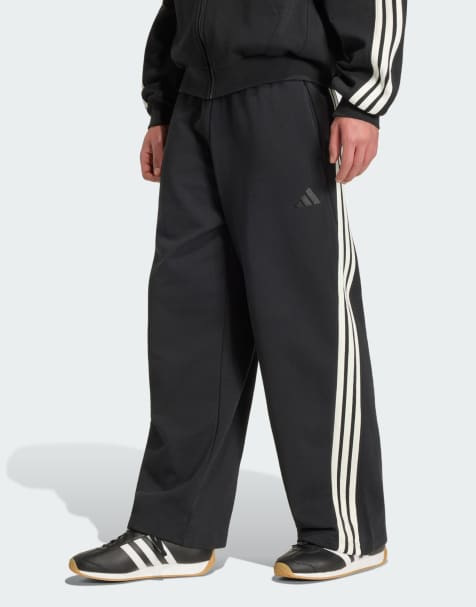 adidas Performance - adidas Kit - Broek met wijde pijpen en 3-Stripes in zwart en gebroken wit - view 1