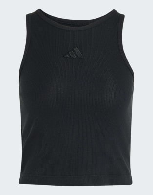 Adidas Kit - Débardeur côtelé à petit logo - Noir M