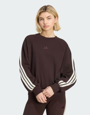 Adidas Donna Marrone Womens Felpa Kit 3-Stripes Taglia L, JD Sports - Immagine 5