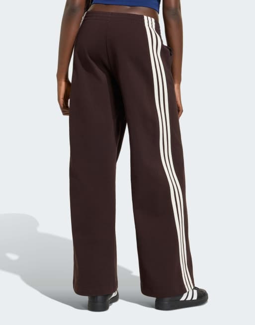 adidas Performance – Adidas Kit – Hose in Aurora Coffee/Wollweiß mit den drei Streifen und weitem Bein, 2 von 4