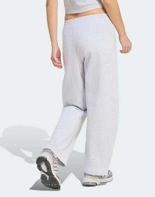 adidas performance Adidas kit liten logga barrel-byxor i ljusgrå melerad, 4 av 4