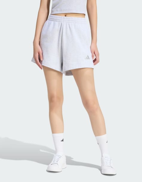 adidas Performance – adidas Kit – Ljusgråmelerade shorts med liten logga - view 1