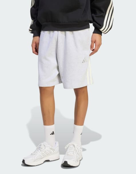 adidas performance - adidas kit Pantaloncini con 3 strisce grigio mélange chiaro/bianco sporco - view 1