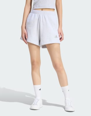 Adidas Kit - Short à petit logo - Gris clair chiné M 4in