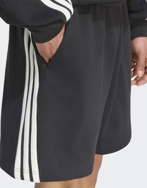 adidas Performance – Adidas Kit – Shorts in Schwarz/Wollweiß mit den drei Streifen, 3 von 4