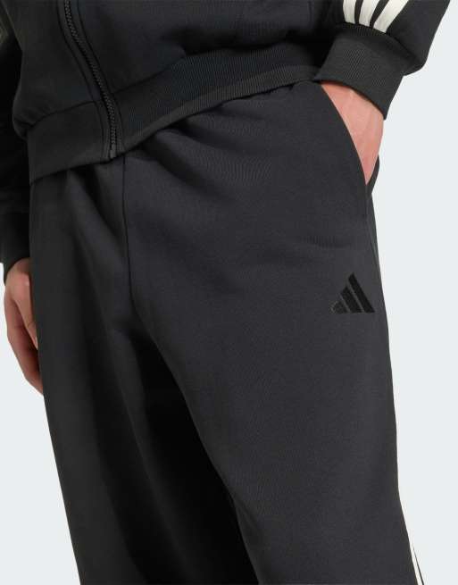 adidas Performance - Adidas Kit - Sorte bukser med vide ben og 3 hvide striber, 3 af 4