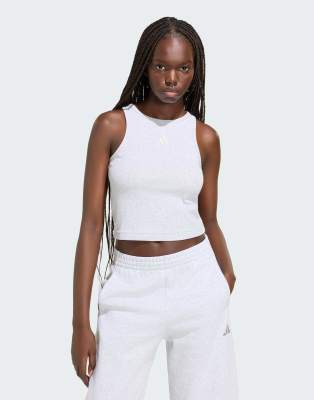 Adidas Donna Gris Canottiera Da Small Logo - Immagine 3