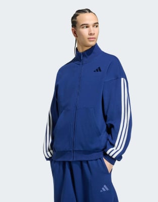 Adidas Bleu Giacca Da Allenamento 3-Stripes - Immagine 4