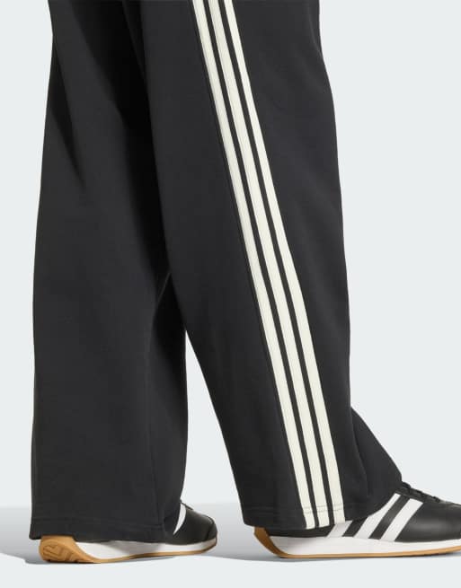 adidas Performance – Adidas Kit – Weite Hose in Schwarz/Wollweiß mit den drei Streifen, 4 von 4