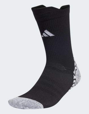 adidas Performance - Adidas - Leichte Performance-Crew-Fußballsocken aus Strick in Schwarz/Weiß