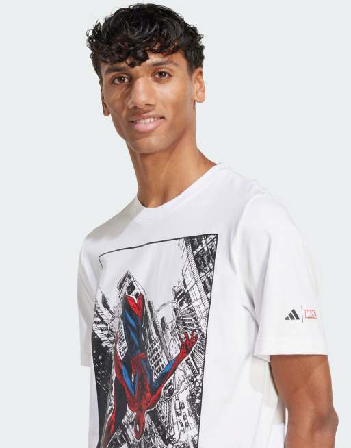 adidas performance Adidas ©marvel spider-man tee in white | ASOS