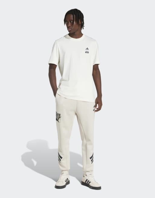 adidas Performance - Adidas Star wars - Beige sweatpants med 'The Mandalorian'-motiv, 4 af 5