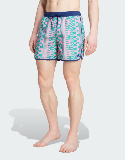 adidas performance Adidas tom daley swim shorts in lucid pink / dark blue - view 1