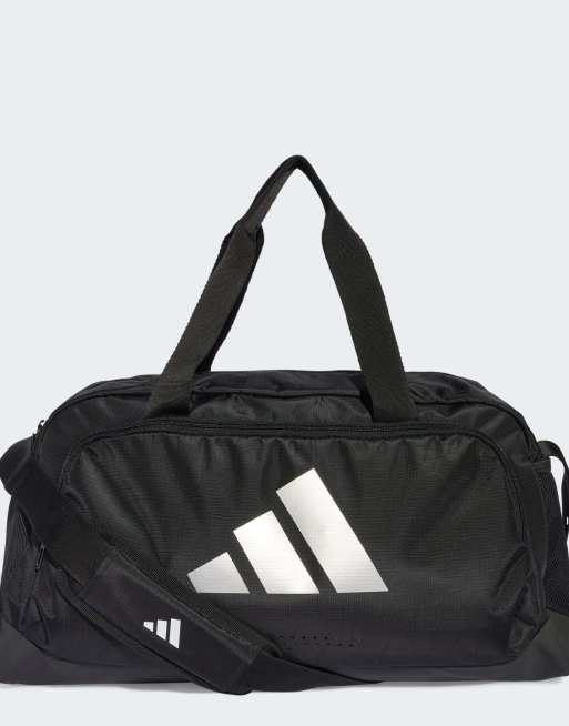 adidas Performance - Adidas woman defender - Weekendtas in zwart en zilver metallic
