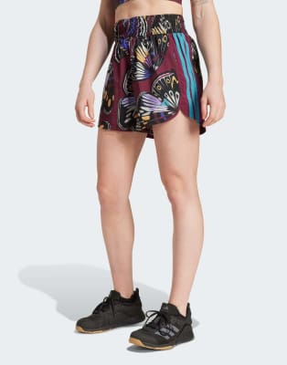adidas Performance - adidas x FARM - Pacer-Shorts in Rot/Amazon-Rot/Energy Ink