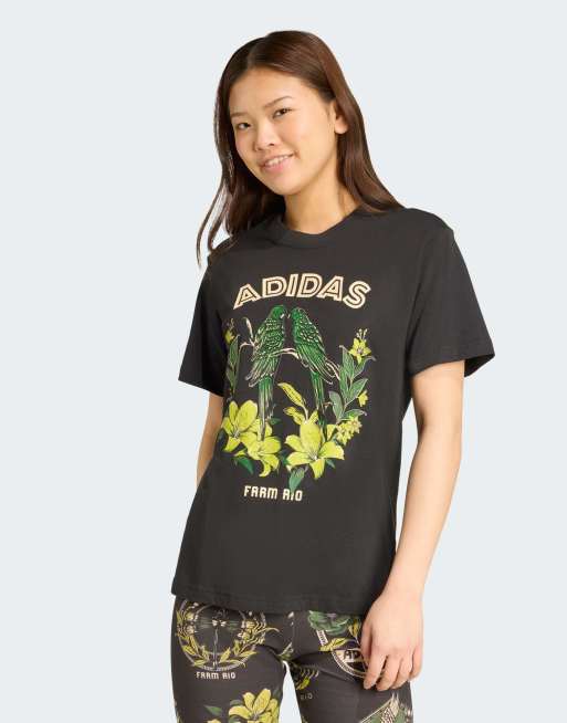 adidas Performance - adidas x FARM Rio - T-shirt 2 met grafische print in zwart
