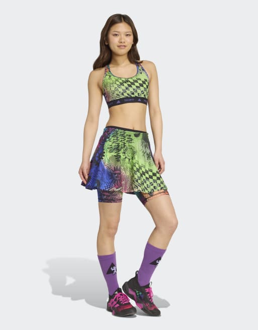 adidas Performance – adidas x Jeremy Scott – Flerfärgad och rosa BH, 3 av 4