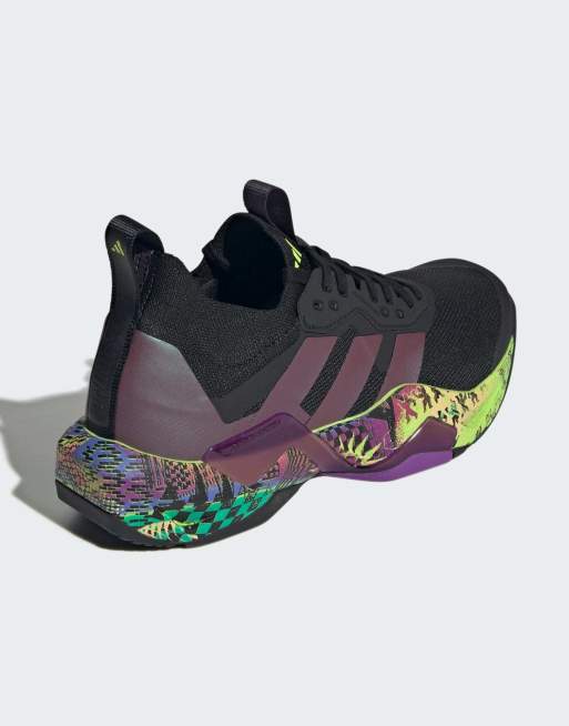adidas performance adidas x Jeremy Scott Rapidmove ADV 2 trainers in black, 4 of 4