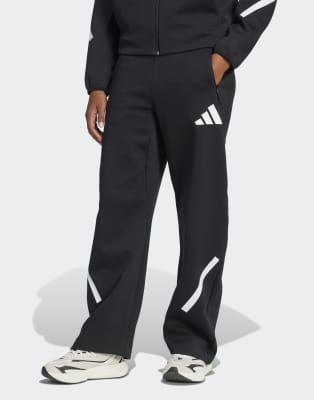 adidas Performance - Adidas Z. N.E. - Barrel-Leg-Hose in Schwarz / Weiß