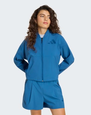 adidas Performance - adidas Z. N.E. - Bomberjacke aus Webstoff in Dusky Petrol-Blau