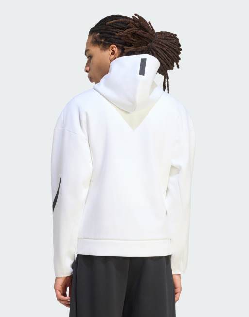 adidas Performance - Adidas Z.N.E. - Chaqueta de chándal blanca con cremallera, 2 de 4