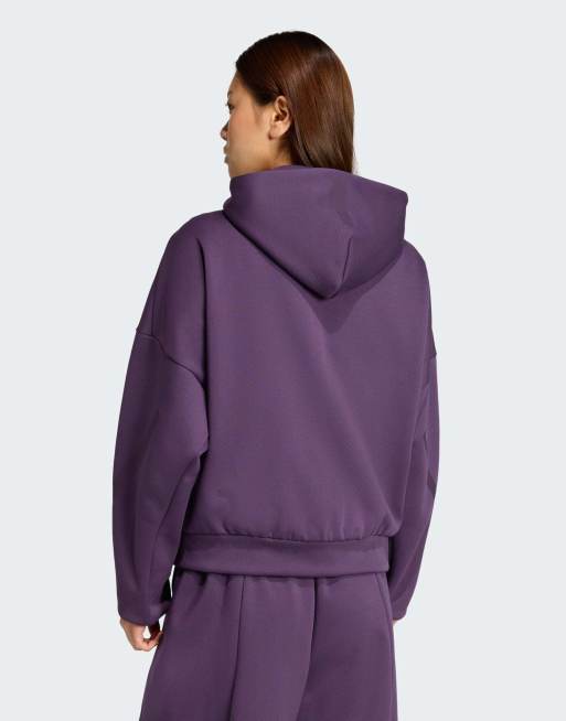 adidas Performance – adidas Z.N.E. – Kapuzenjacke mit Reißverschluss in Aurora-Pflaume, 2 von 4