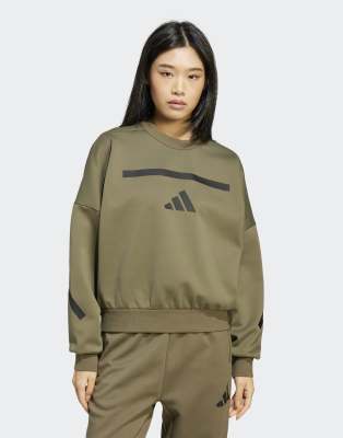 adidas Performance - Adidas Z. N.E. - Sweatshirt in Schichten-Olivgrün