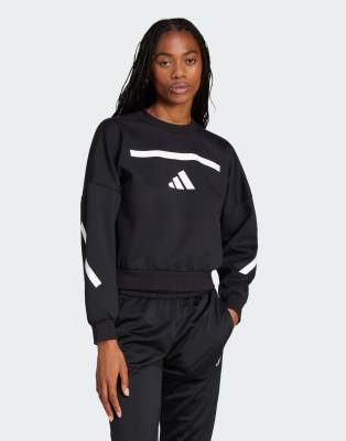 adidas Performance - Adidas Z. N.E. - Sweatshirt in Schwarz / Weiß