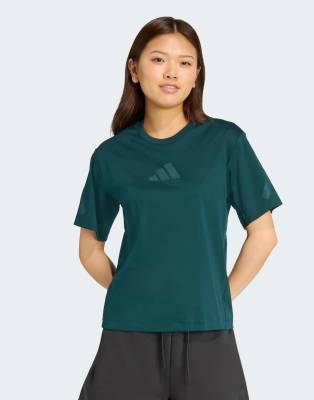 adidas performance Adidas z. n.e. tee in aurora ivy-Green