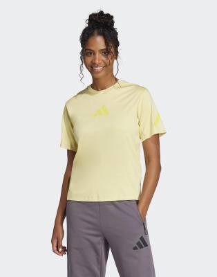 adidas performance Adidas z. n.e. tee in powder yellow