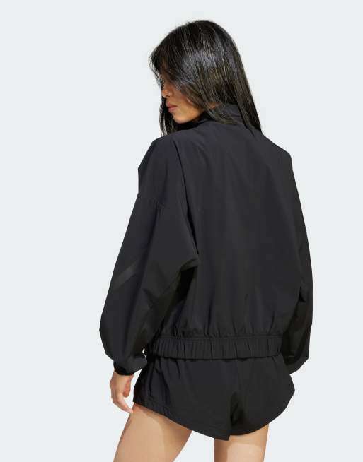 adidas performance Adidas z.n.e. woven full-zip track top in black