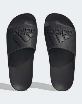 Adidas Nero Ciabatte Adilette Aqua - Immagine 4